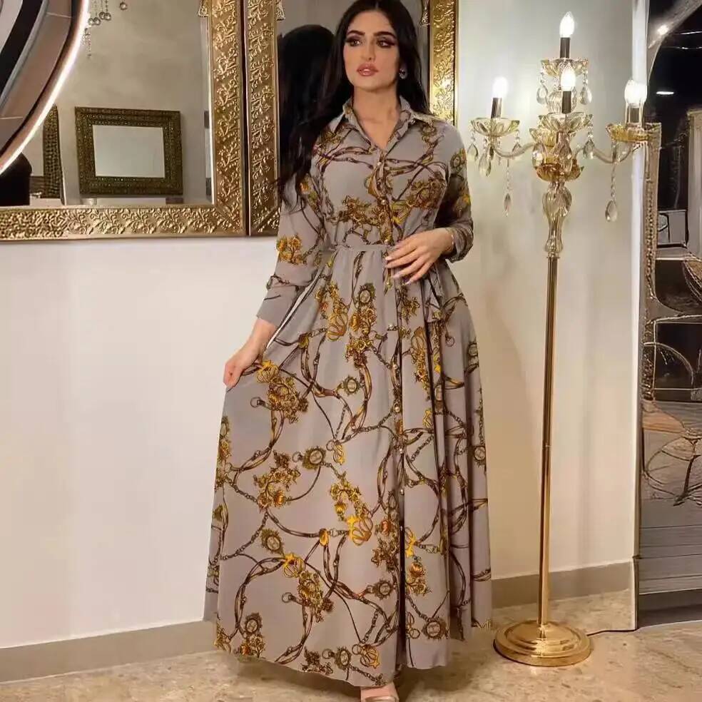Robe longue élégante multicolo - Street Fashion Dubai avis et prix