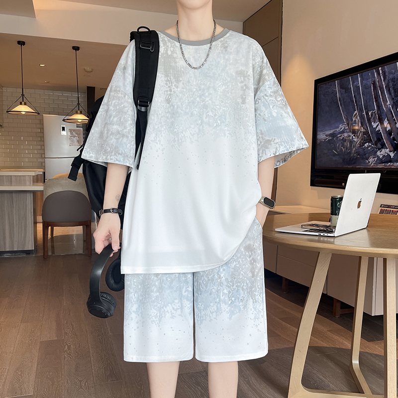 【Top 5-Point Pants】Ensemble T- - Street Fashion China avis et prix